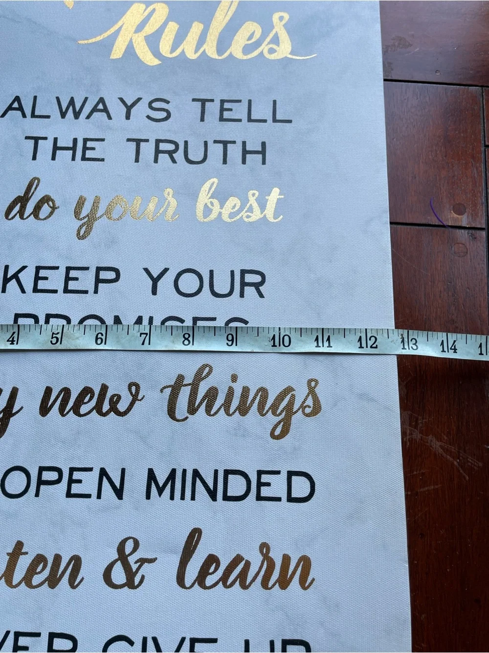 House Rules Wall Art Sign -